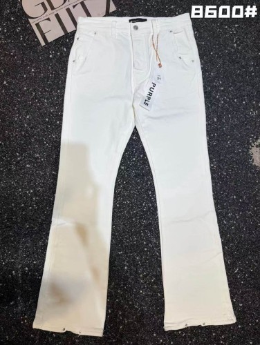 Purple Brand 1:1 quality version Retro Hype Minimal Solid Tone Rivet Cuff Bootcut Flared Denim Jeans 2 colors 29401436