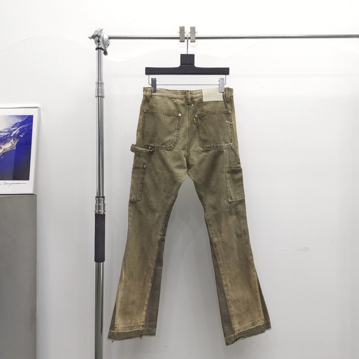 [50% Off][Big & Tall for weights up to 260 lbs]1:1 quality version Vintage Ink Splash Spliced Workwear Washed Jeans 3 colors 25490122