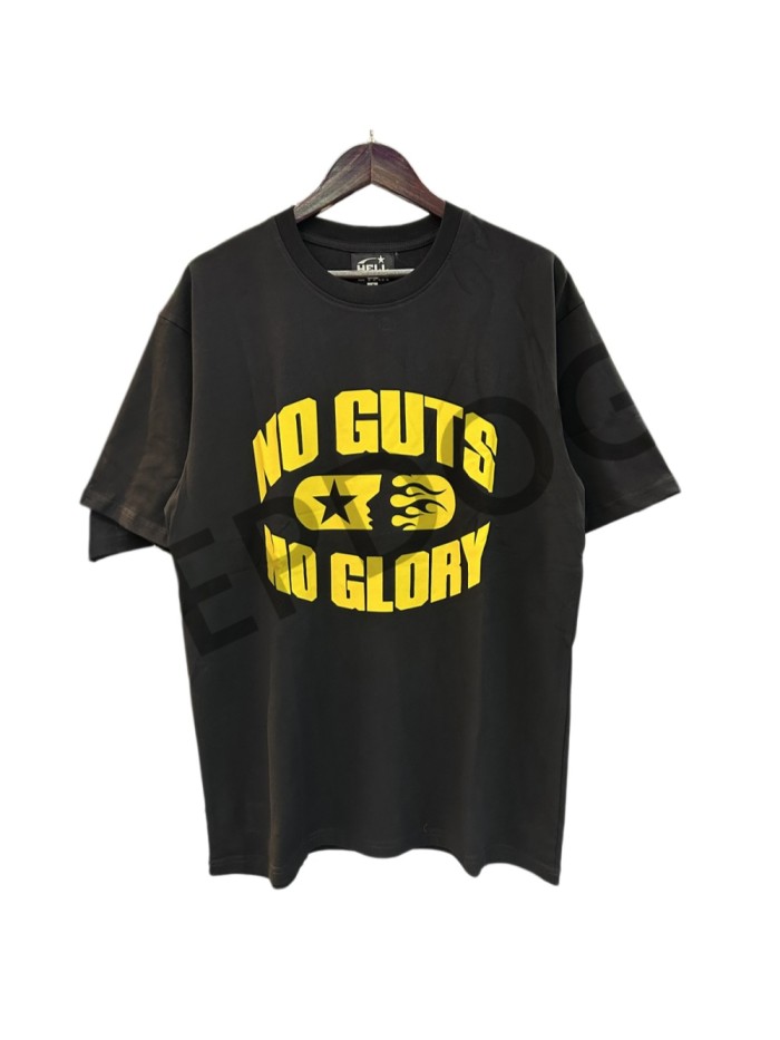 [50% Off]Hellstar Studio Yellow Slogan Letter Print Tee 2 colors 25721346