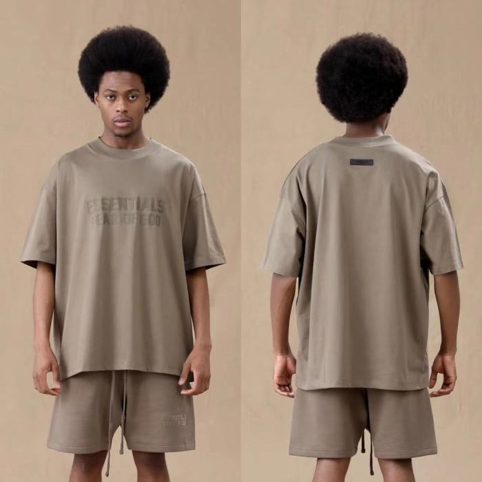 [50% Off]Fear Of God (Essentials) [Big & Tall for weights up to 220 lbs]1:1 quality version Flocked letter logo shorts 6 colors 25496456
