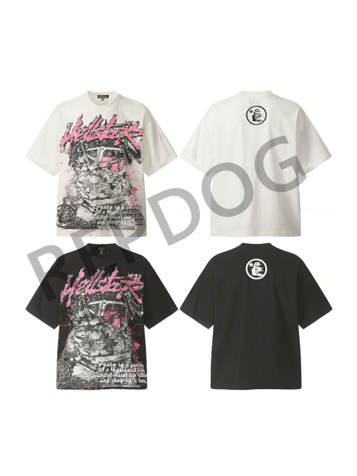 [50% Off]Hellstar Studio Vintage Graffiti Hip Hop Small Logo Back Tee 2 colors 25729430
