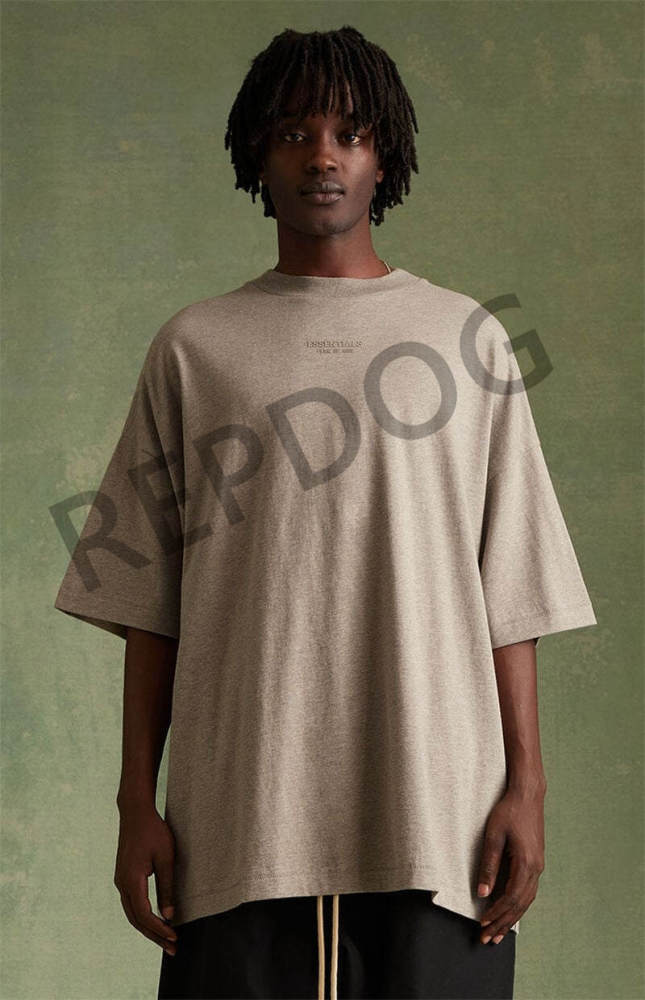 [50% Off]Fear Of God (Essentials) [Big & Tall for weights up to 220 lbs]1:1 quality version Cloud Collection Classic Silicone Letter Tee 5 colors 25721835
