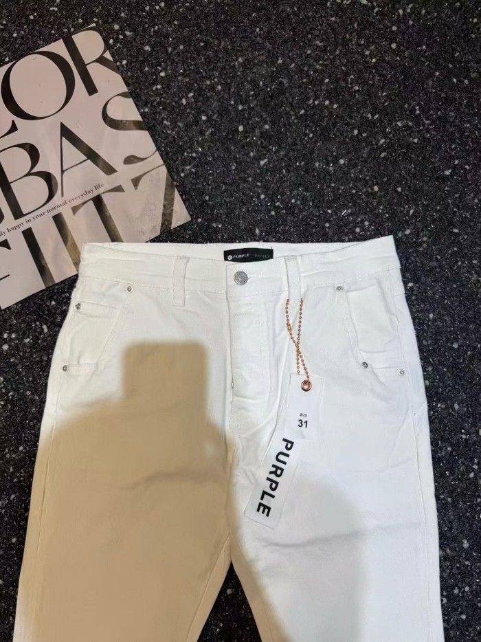 Purple Brand 1:1 quality version Retro Hype Minimal Solid Tone Rivet Cuff Bootcut Flared Denim Jeans 2 colors 29401436