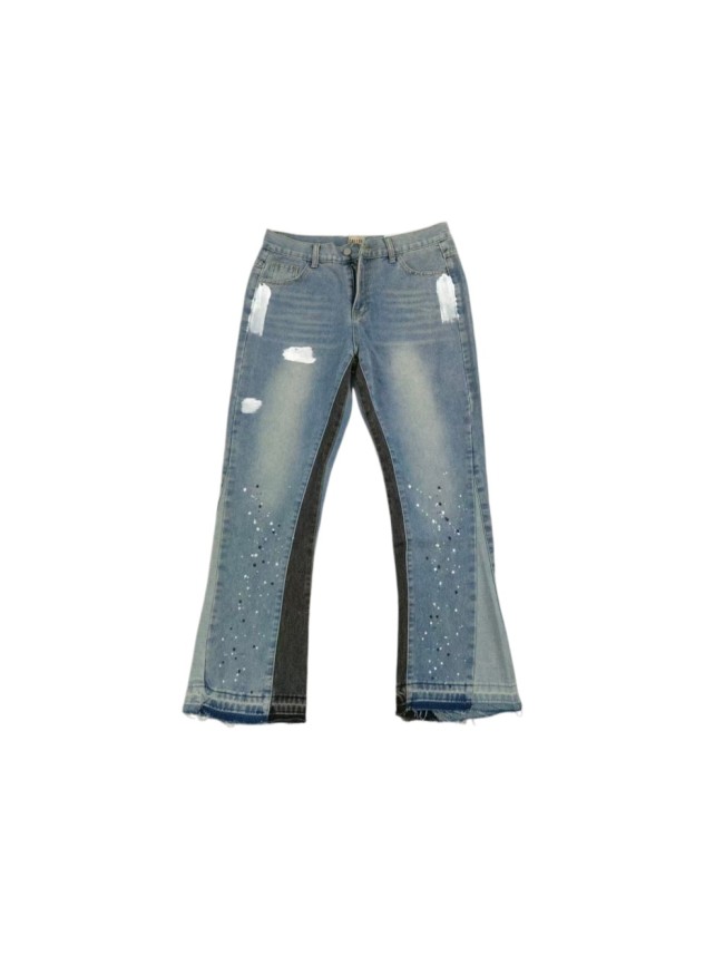 Splash Watercolor Small Fresh Jeans