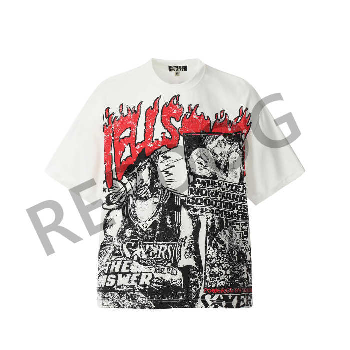 [50% Off]Hellstar Studio Full Print Series Iverson Vintage Tee 2 colors 25752712