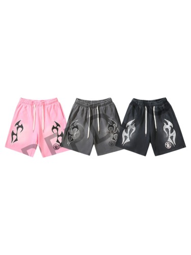 Hellstar Studio Side Face Goddess Mud Print Side Pocket Shorts 3 colors 25509774
