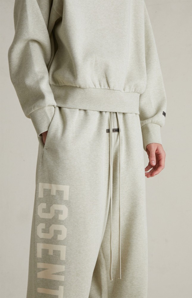 Fear Of God (Essentials) [Big & Tall for weights up to 220 lbs]1:1 quality version Side Letter Print Fleece‑Lined Casual Sports Straight‑Leg Pants 4 colors 29407881