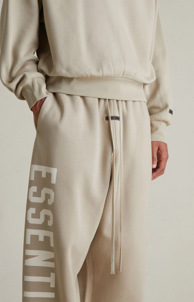 Fear Of God (Essentials) [Big & Tall for weights up to 220 lbs]1:1 quality version Side Letter Print Fleece‑Lined Casual Sports Straight‑Leg Pants 4 colors 29407881