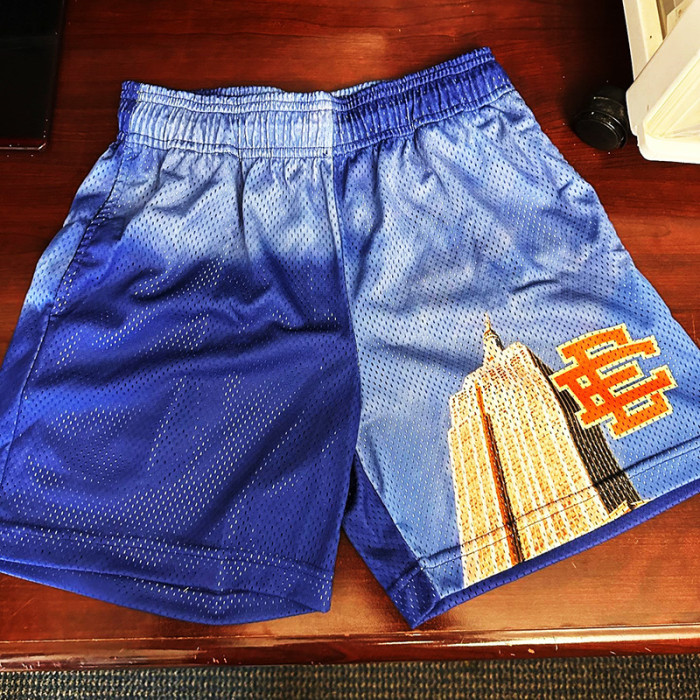 [50% Off]Eric Emanuel  Urban Architecture Print Breathable Shorts 25873963