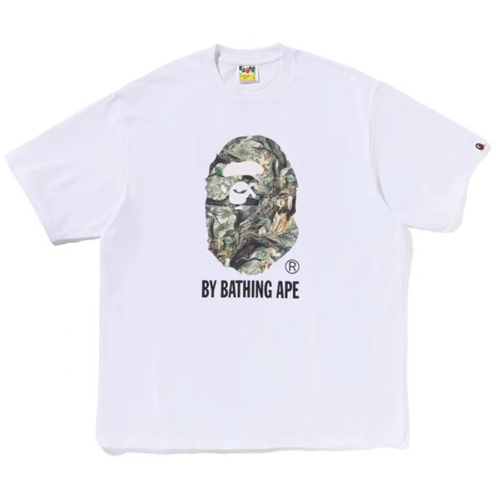 A Bathing Ape Statue Figure Ape Head Circular Letter Print Solid Color Minimalist Tee 8 colors 29407618