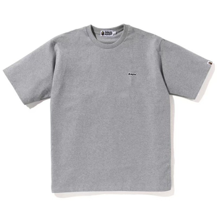 A Bathing Ape Chest Small Letter Brand Logo Cuff Mini Logo Solid Color Minimalist Tee 6 colors 29407519