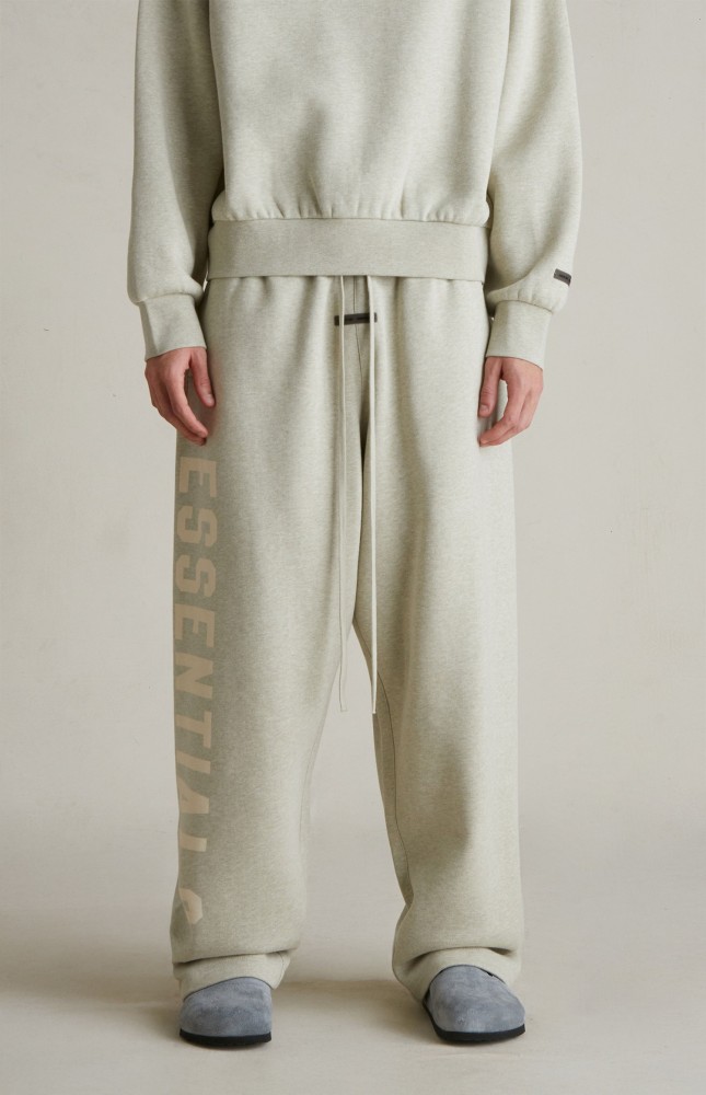 Fear Of God (Essentials) [Big & Tall for weights up to 220 lbs]1:1 quality version Side Letter Print Fleece‑Lined Casual Sports Straight‑Leg Pants 4 colors 29407881