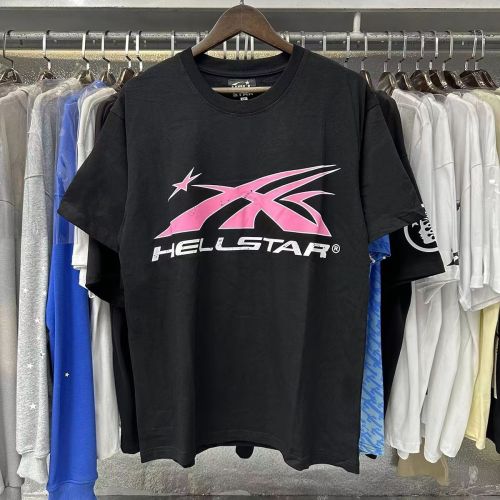 [50% Off]Hellstar Studio 1966 Pink Pattern Back Side Face Goddess Photo Frame Print Tee 25893054