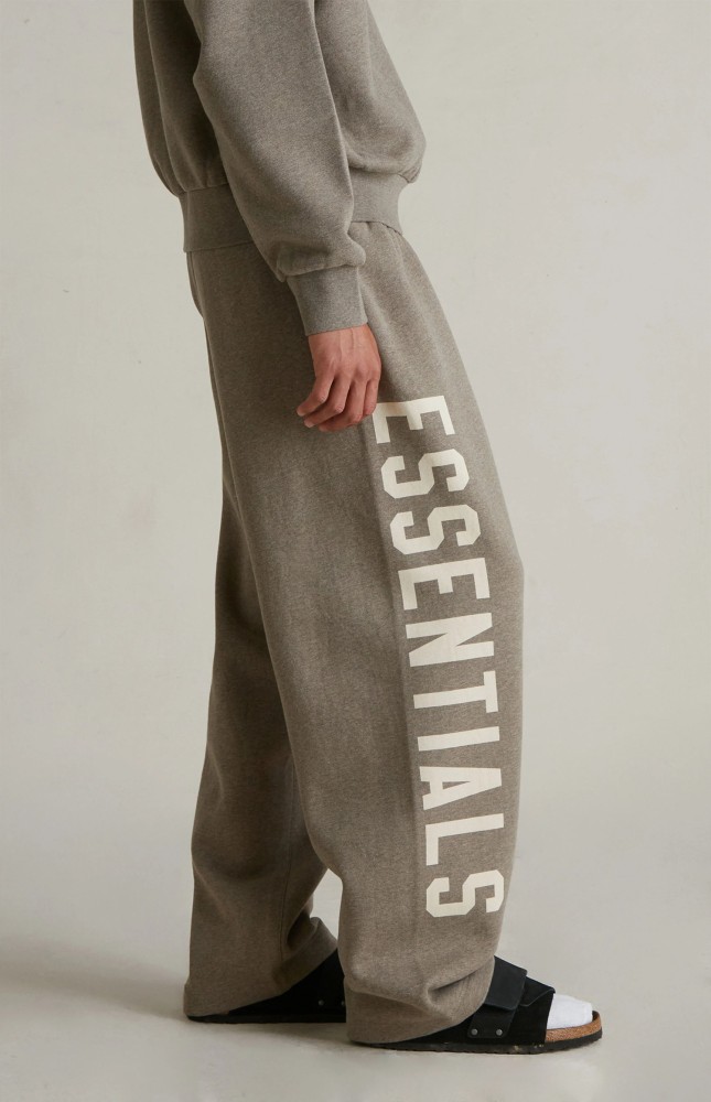 Fear Of God (Essentials) [Big & Tall for weights up to 220 lbs]1:1 quality version Side Letter Print Fleece‑Lined Casual Sports Straight‑Leg Pants 4 colors 29407881