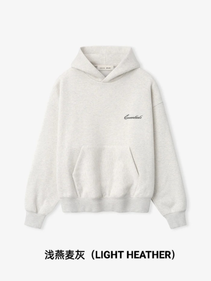 Fear Of God (Essentials) [Big & Tall for weights up to 220 lbs]1:1 quality version 3D Foamed Signature Letter Print Fleece Lined Pullover Hoodie & Sweatpants Set 2 colors 29407791