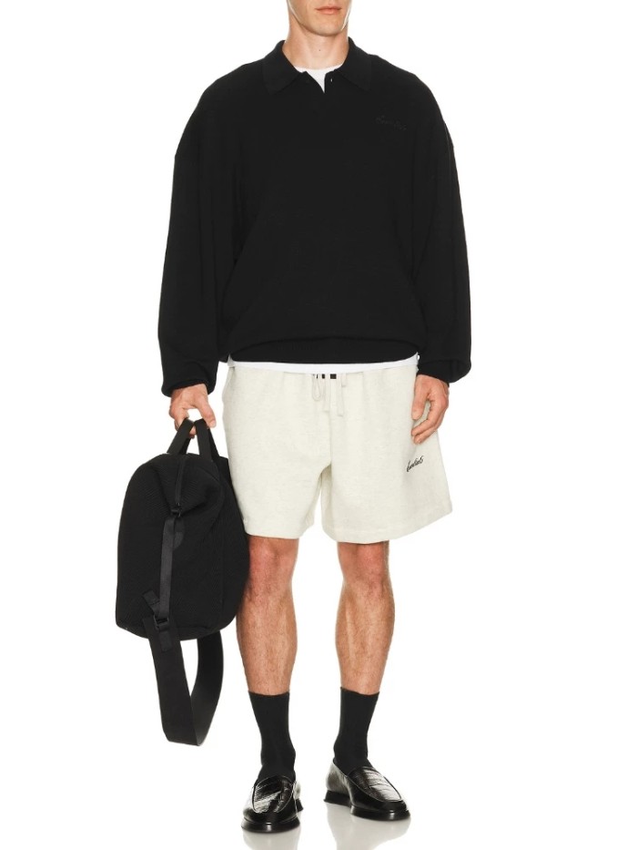 Fear Of God (Essentials) [Big & Tall for weights up to 220 lbs]1:1 quality version Streetwear Script Letter Print Tee &  Shorts Set 2 colors 29368214