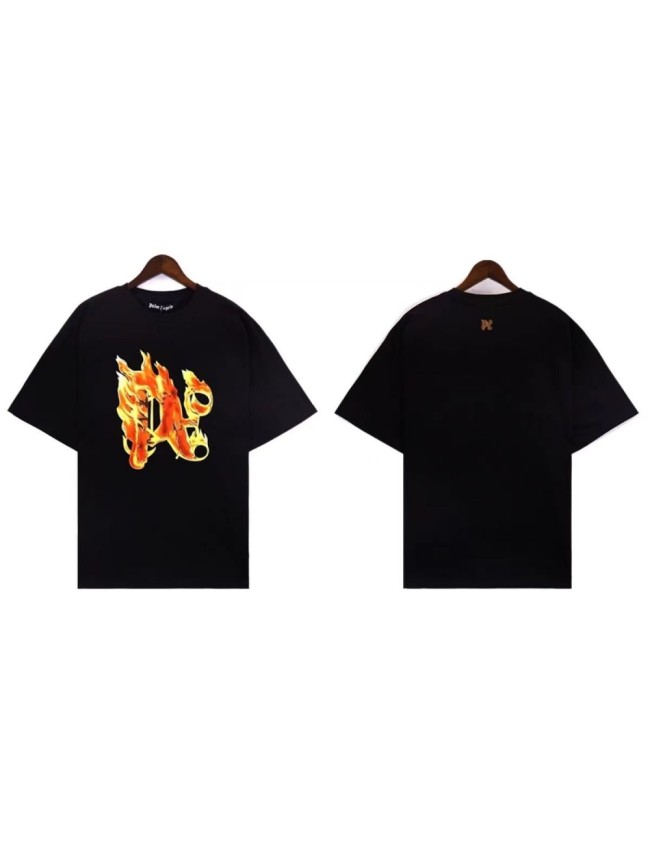 [50% Off]Palm Angels Classic Flame Letter Logo tee 2 colors 25893199