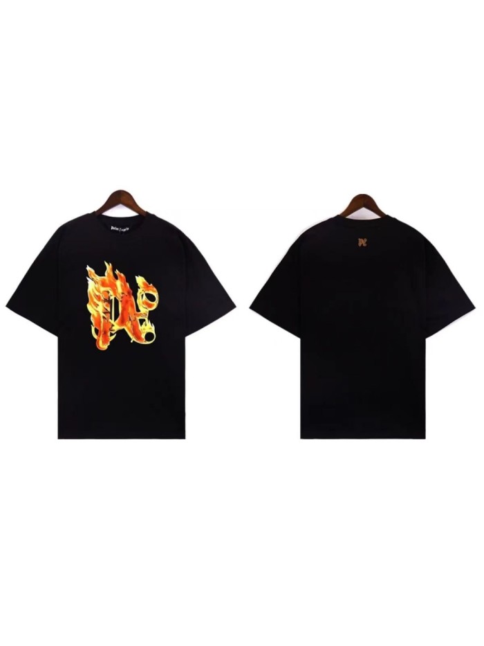 [50% Off]Palm Angels Classic Flame Letter Logo tee 2 colors 25893199