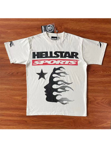[50% Off]Hellstar Studio Aged Side Face Goddess Washed Version Tee 25970441