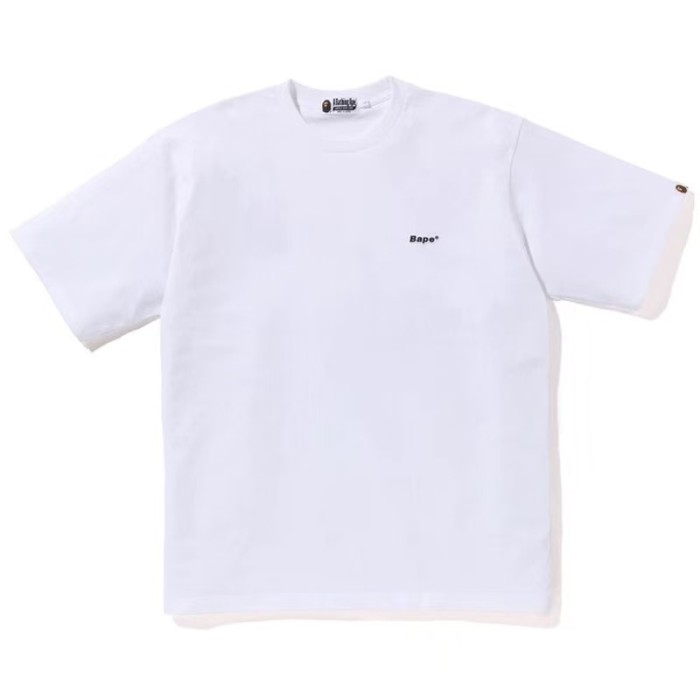 A Bathing Ape Chest Small Letter Brand Logo Cuff Mini Logo Solid Color Minimalist Tee 6 colors 29407519