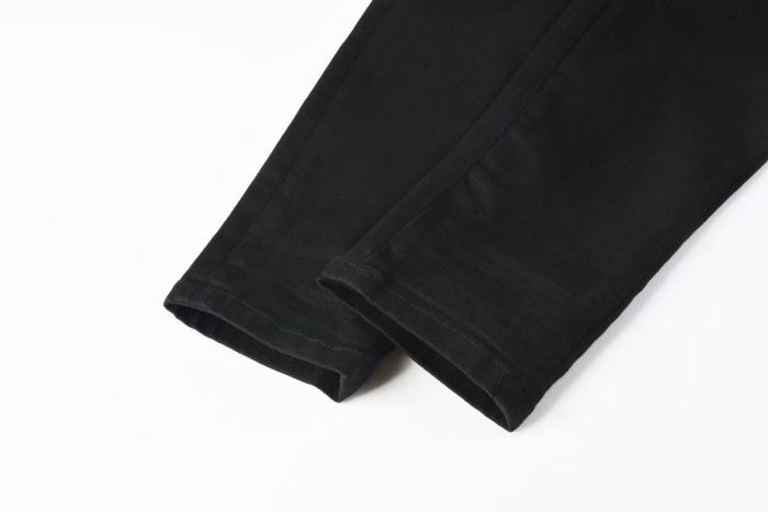 Amiri 1:1 quality version Side Seam Letter Patch Embroidery Ripped Distressed Craft Slim Skinny Fit Jeans 29407901