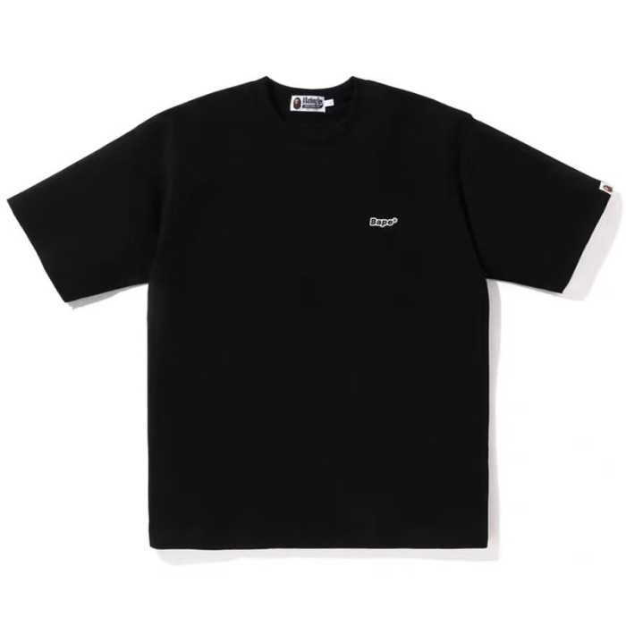 A Bathing Ape Chest Small Letter Brand Logo Cuff Mini Logo Solid Color Minimalist Tee 6 colors 29407519