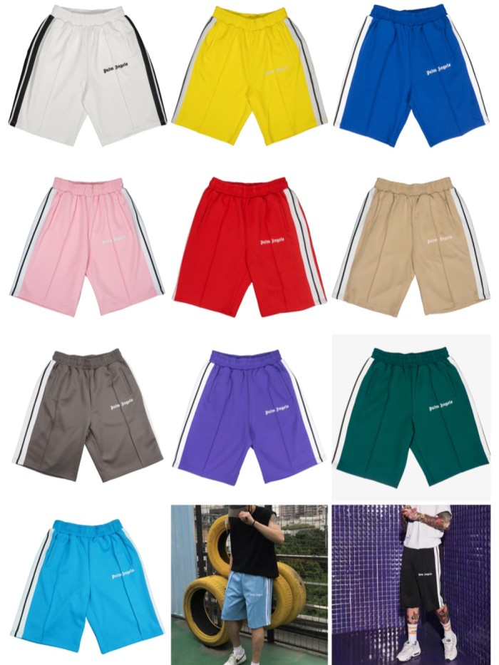 [50% Off]Palm Angels Simple Side Stripe Patchwork Monogrammed Sports Shorts 12 colors 25973843