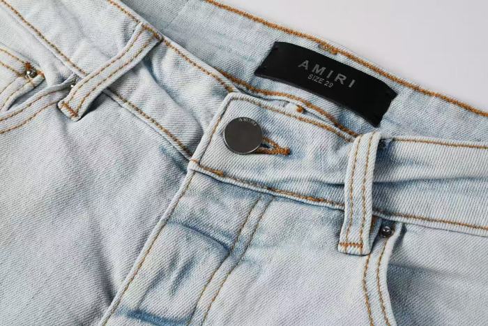 Amiri 1:1 quality version Ripped Paisley Patch Patchwork Frayed Destroyed Washed Slim Skinny Jeans 29407914