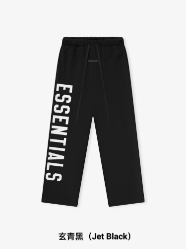 Fear Of God (Essentials) [Big & Tall for weights up to 220 lbs]1:1 quality version Side Letter Print Fleece‑Lined Casual Sports Straight‑Leg Pants 4 colors 29407881