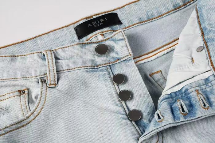 Amiri 1:1 quality version Ripped Paisley Patch Patchwork Frayed Destroyed Washed Slim Skinny Jeans 29407914