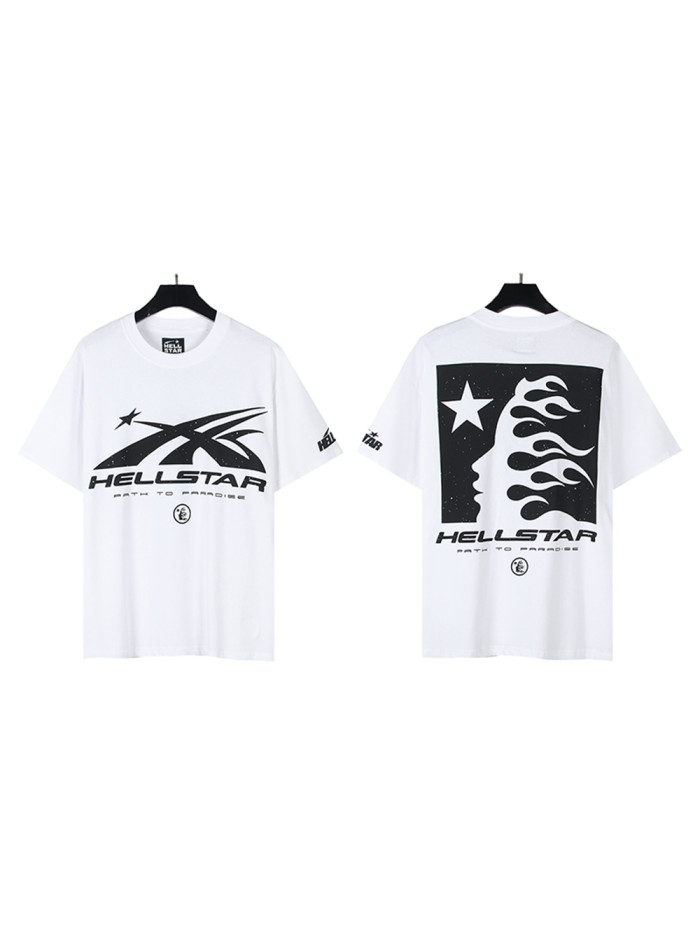 [50% Off]Hellstar Studio Back classic logo letter print Tee 25916896
