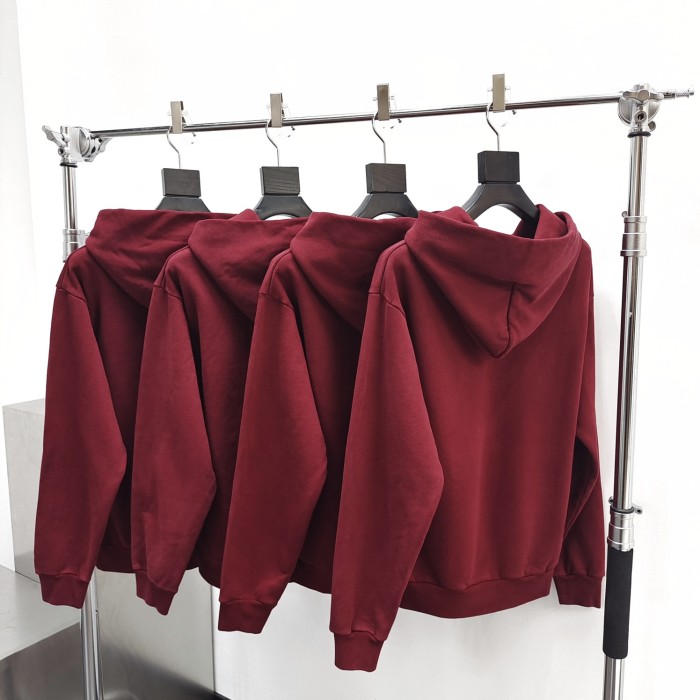 [50% Off]Sp5der 1:1 quality version Burgundy Starfish Spider Web Hoodie & pants set 25929138