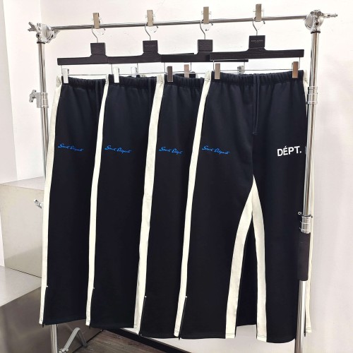 [Big & Tall for weights up to 260 lbs] 1:1 quality version Side White Stripe Letter Zip Drawstring Loose Casual Straight‑Leg Pants 29409159