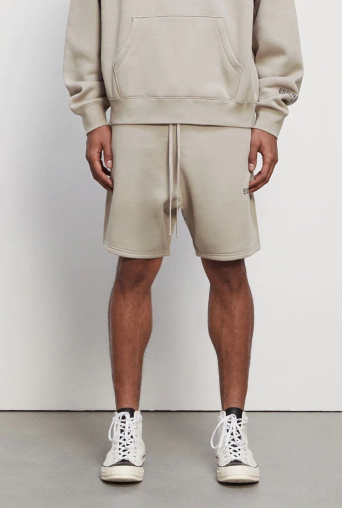 Fear Of God (Essentials) 1:1 quality version Reflective Letter Print Terry Lined Drawstring Loose Shorts 7 colors 29409386