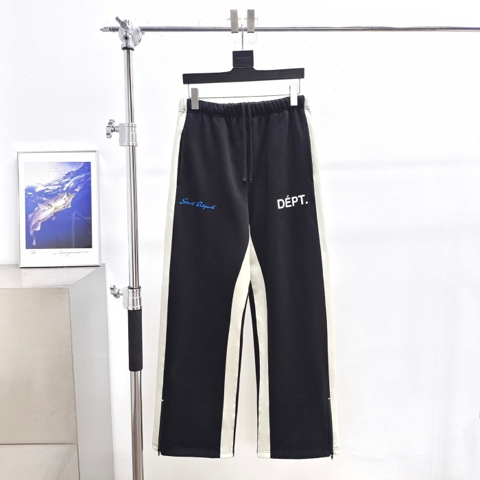 [Big & Tall for weights up to 260 lbs] 1:1 quality version Side White Stripe Letter Zip Drawstring Loose Casual Straight‑Leg Pants 29409159