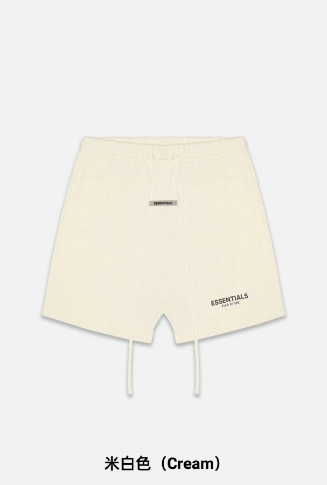 Fear Of God (Essentials) 1:1 quality version Reflective Letter Print Terry Lined Drawstring Loose Shorts 7 colors 29409386