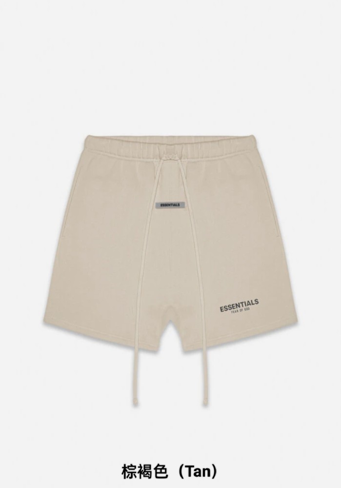 Fear Of God (Essentials) 1:1 quality version Reflective Letter Print Terry Lined Drawstring Loose Shorts 7 colors 29409386