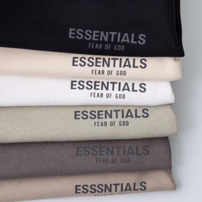 Fear Of God (Essentials) 1:1 quality version Reflective Letter Print Terry Lined Drawstring Loose Shorts 7 colors 29409386