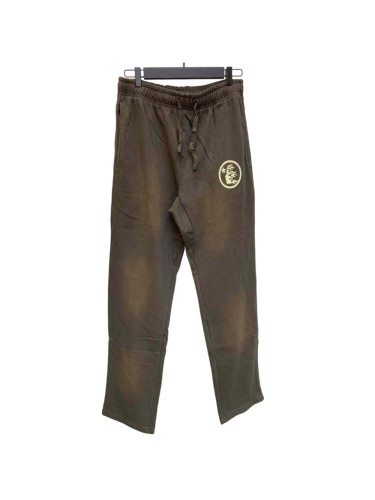[50% Off]Hellstar Studio 1:1 quality version Washed Version Gray Logo Sweatpants 26292283