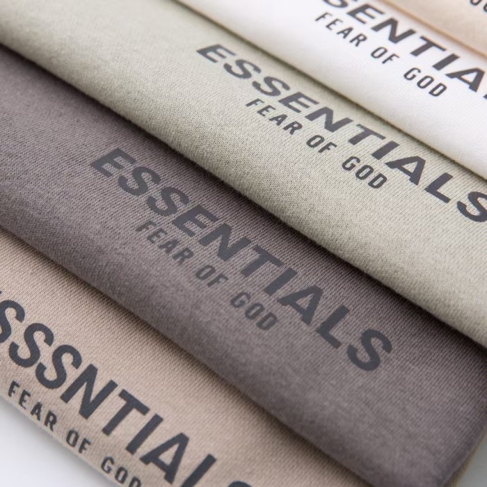 Fear Of God (Essentials) 1:1 quality version Reflective Letter Print Terry Lined Drawstring Loose Shorts 7 colors 29409386