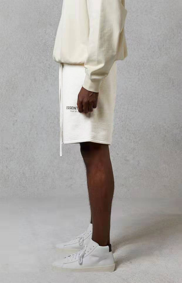 Fear Of God (Essentials) 1:1 quality version Reflective Letter Print Terry Lined Drawstring Loose Shorts 7 colors 29409386