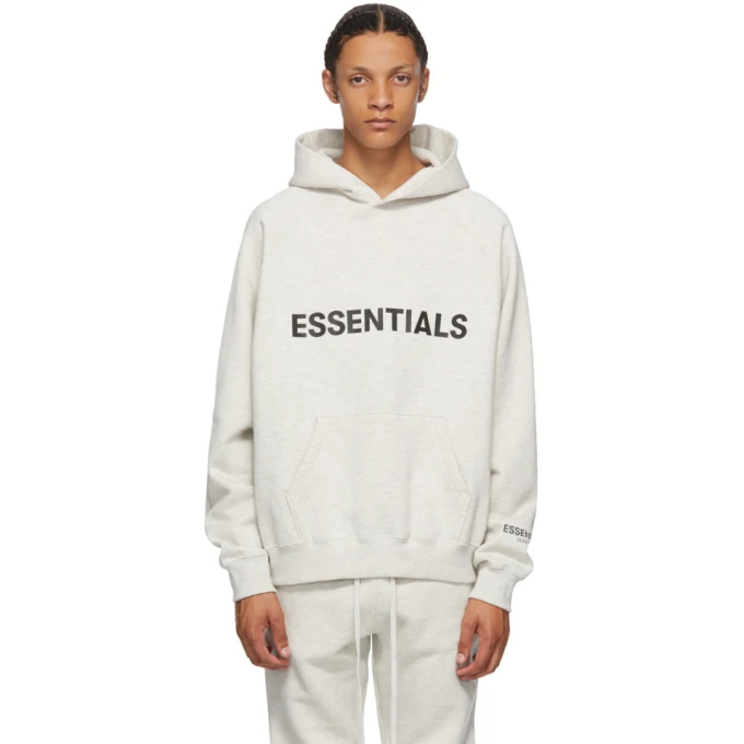Fear Of God (Essentials) 1:1 quality version 3D Silicone Letter Cuff 3M Pullover Hoodie 7 colors 29409448