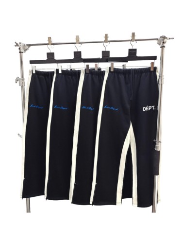 [Big & Tall for weights up to 260 lbs] 1:1 quality version Side White Stripe Letter Zip Drawstring Loose Casual Straight‑Leg Pants 29409159