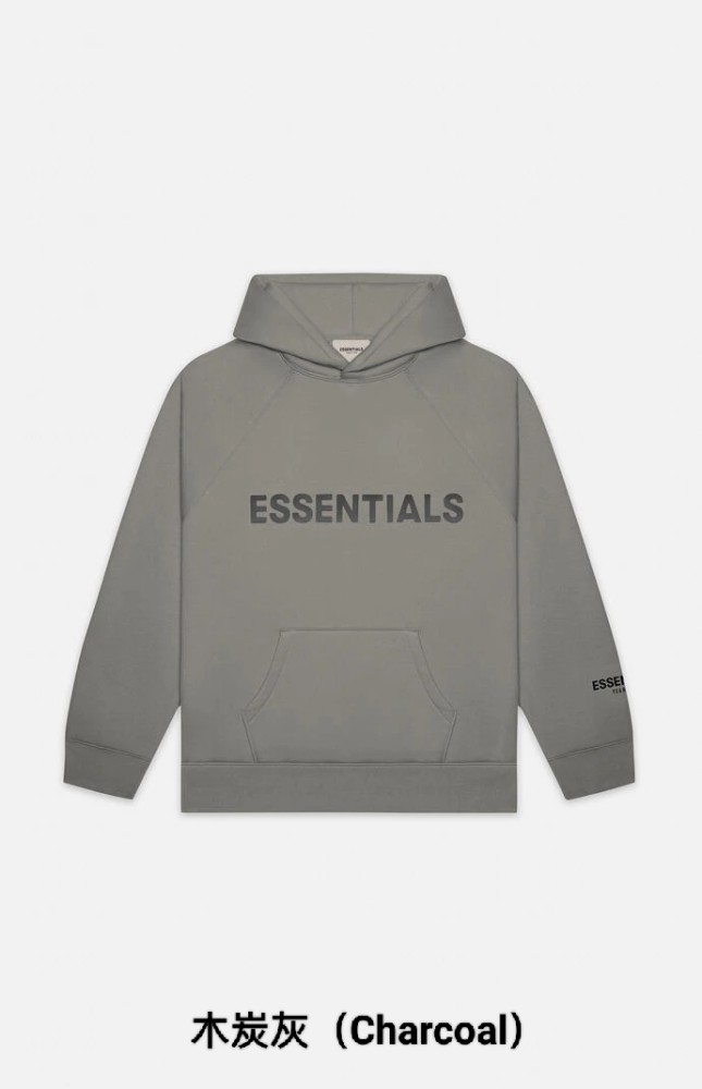 Fear Of God (Essentials) 1:1 quality version 3D Silicone Letter Cuff 3M Pullover Hoodie 7 colors 29409448