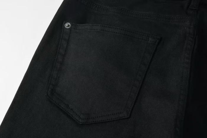 Ksubi 1:1 quality version Pocket Graffiti Letter Print Cross Rivet Side Small Embroidery Slim Straight Fit Jeans 29409519