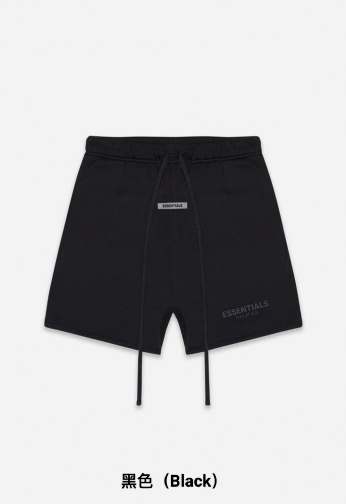 Fear Of God (Essentials) 1:1 quality version Reflective Letter Print Terry Lined Drawstring Loose Shorts 7 colors 29409386