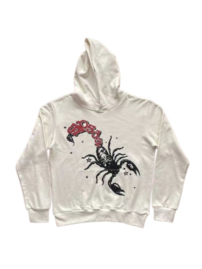 Sp5der Scorpion Foam Letter Print Hoodie 26051807