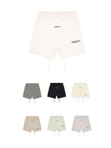 Fear Of God (Essentials) 1:1 quality version Reflective Letter Print Terry Lined Drawstring Loose Shorts 7 colors 29409386