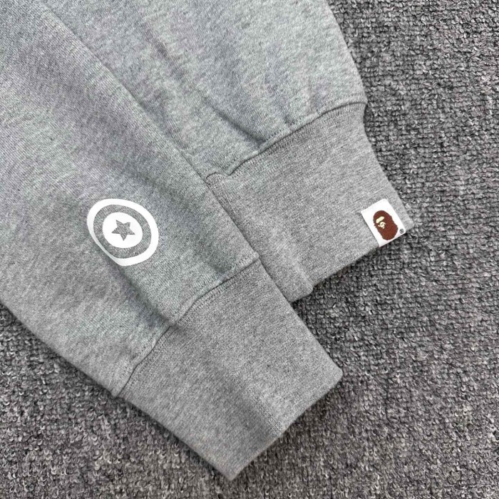 A Bathing Ape Bape 1:1 quality version Camouflage Shark Head Splicing Full Zip Couple Hoodie 2 colors 29426439