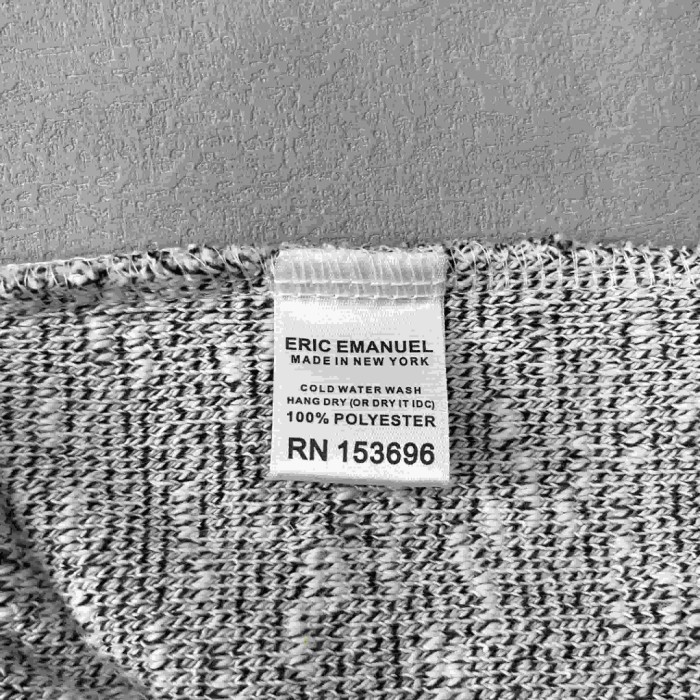 Eric Emanuel 1:1 quality version EE Letter Embroidery Terry Knit Drawstring Straight Raw Edge Pants 3 colors 29426455